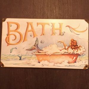 Rustic Mermaid Bath Sign